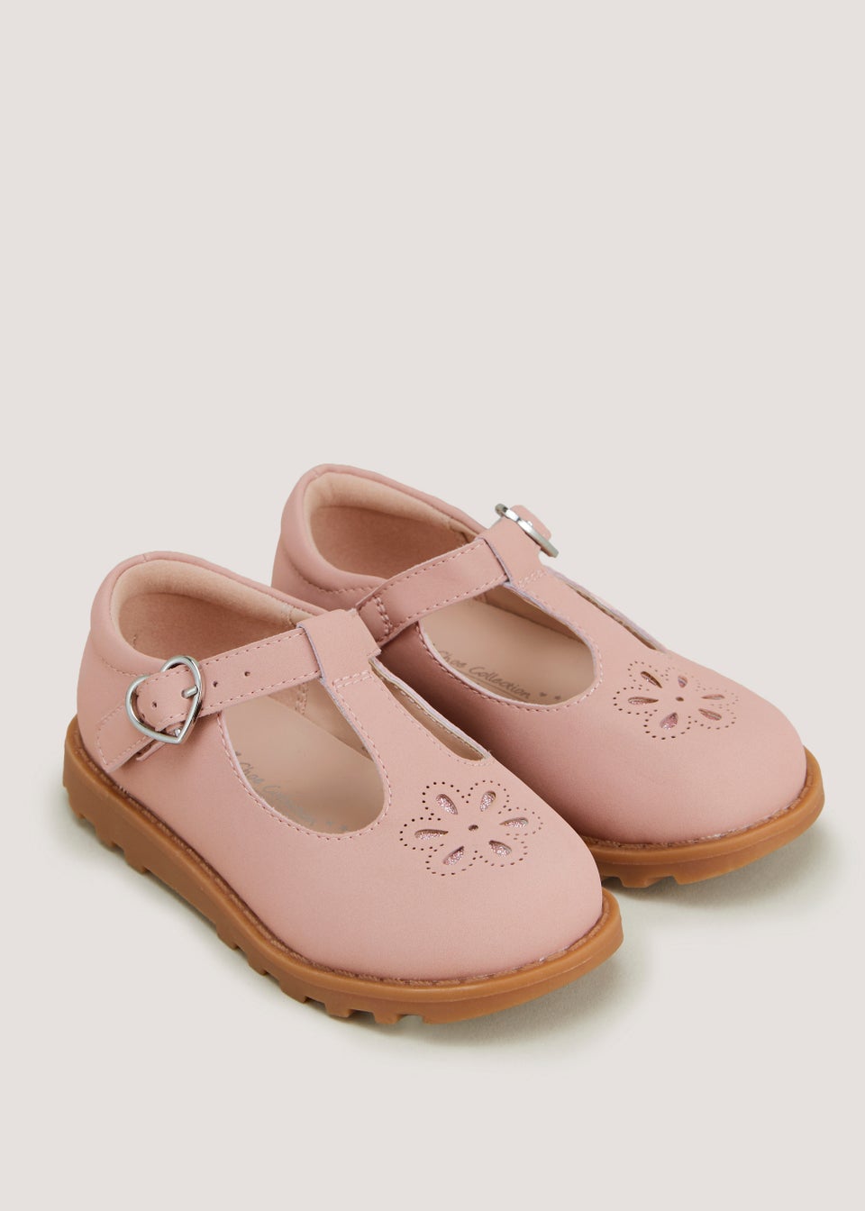 Girls Pink T-Bar Shoes (Younger 4-12) - Matalan