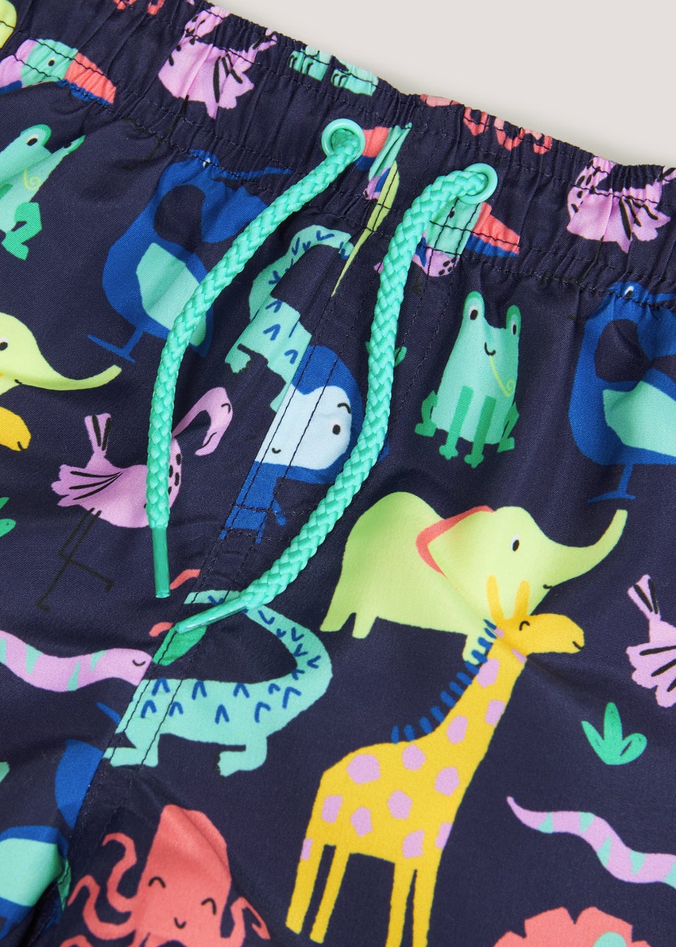 Boys Navy Animal Swim Shorts (9mths-4yrs)