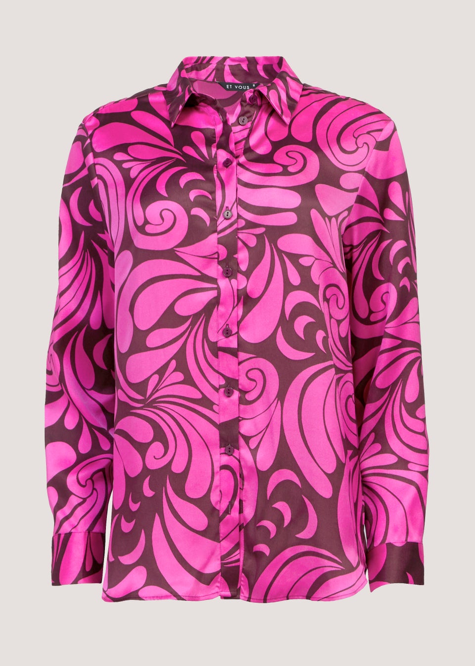 Et Vous Pink Swirl Print Shirt