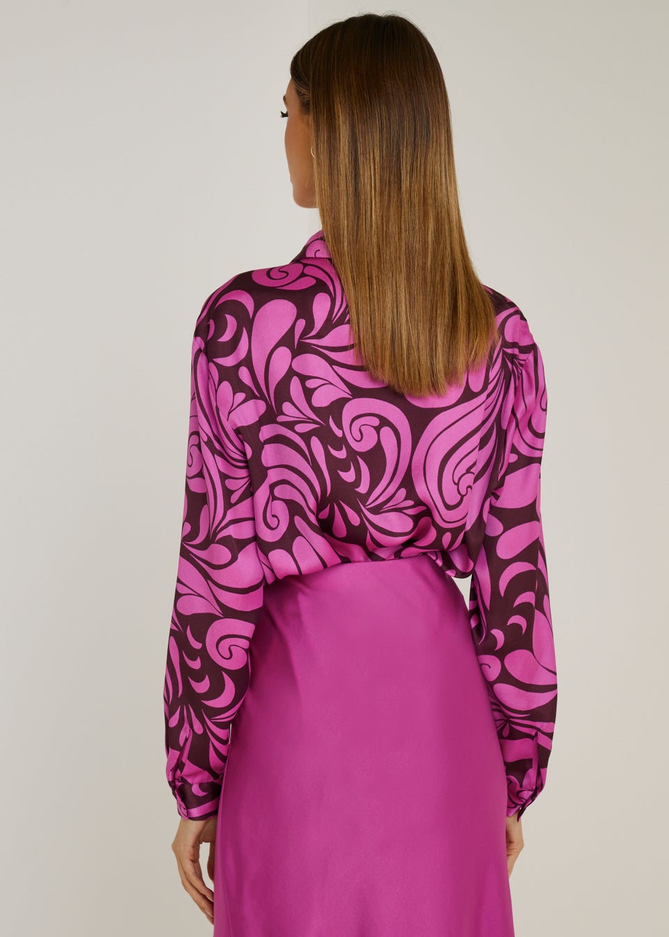 Et Vous Pink Swirl Print Shirt