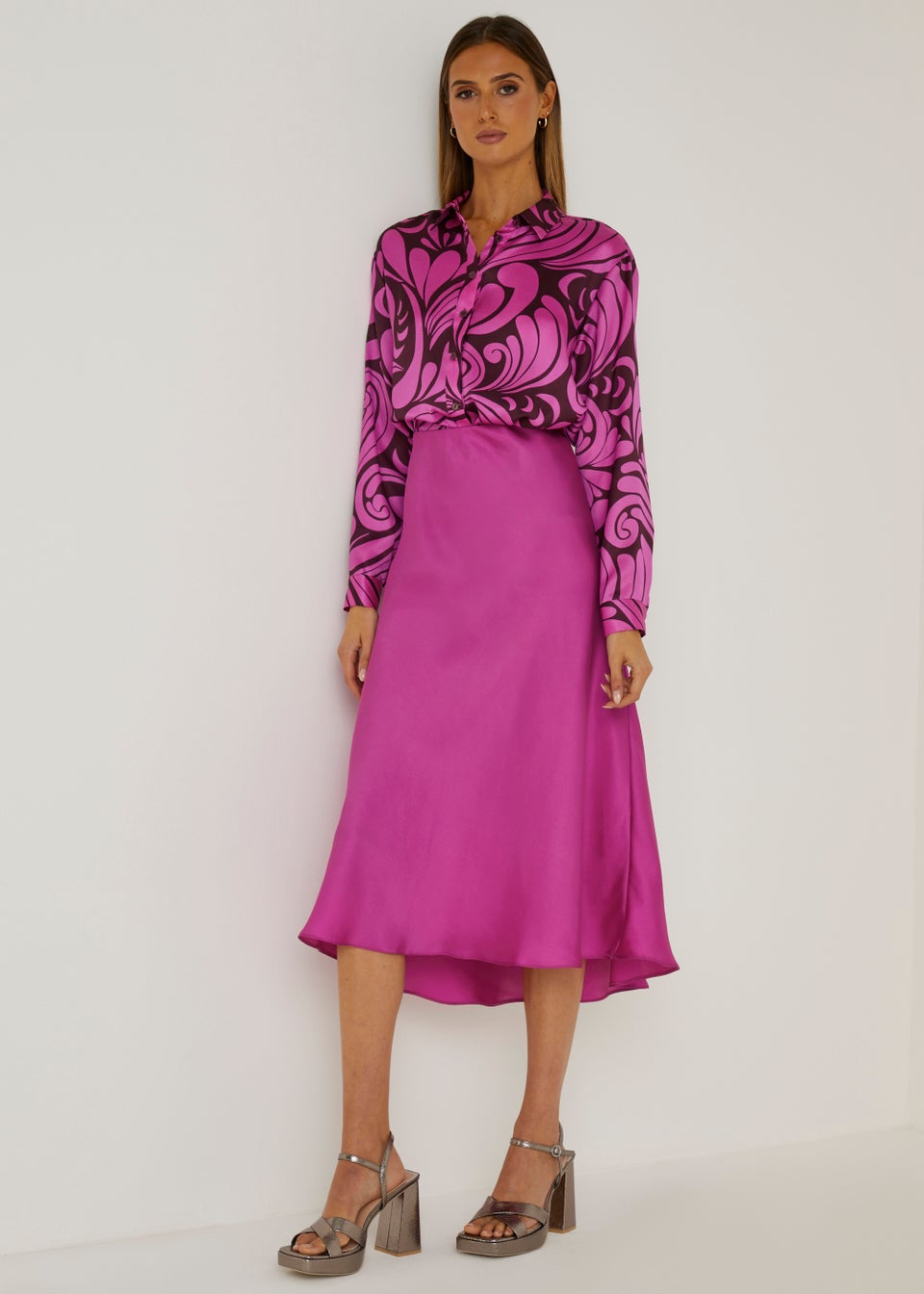 Et Vous Pink Swirl Print Shirt