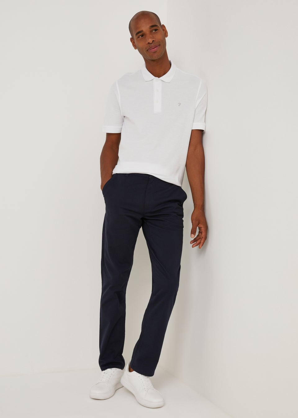 Farah Lawson Navy Twill Chinos