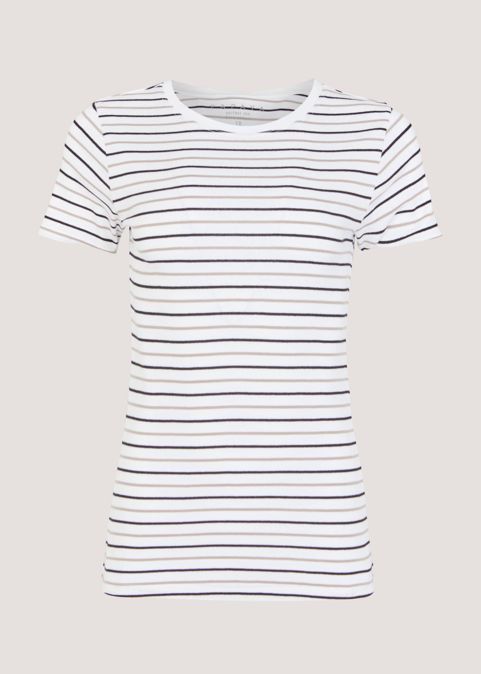 White Stripe Print TShirt Matalan
