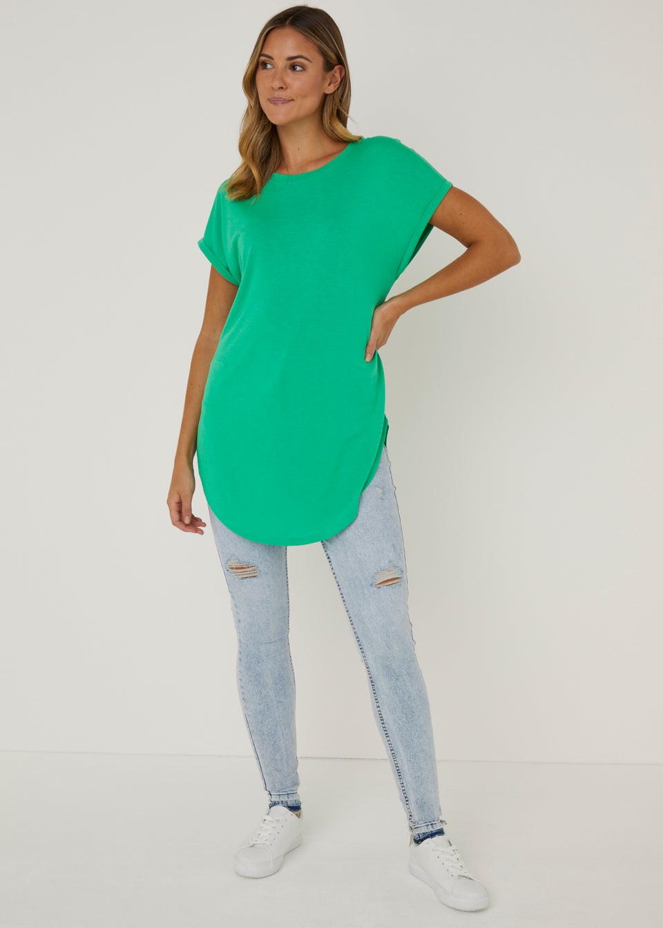 Green Longline T-Shirt