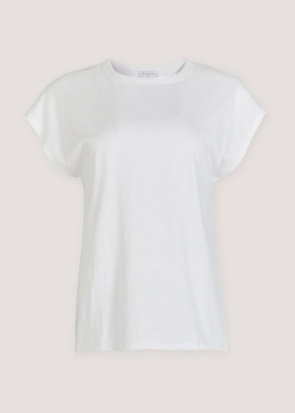 White Cotton Longline Essential T-Shirt