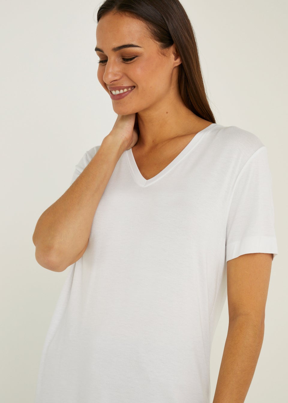 White Essential V-Neck T-Shirt