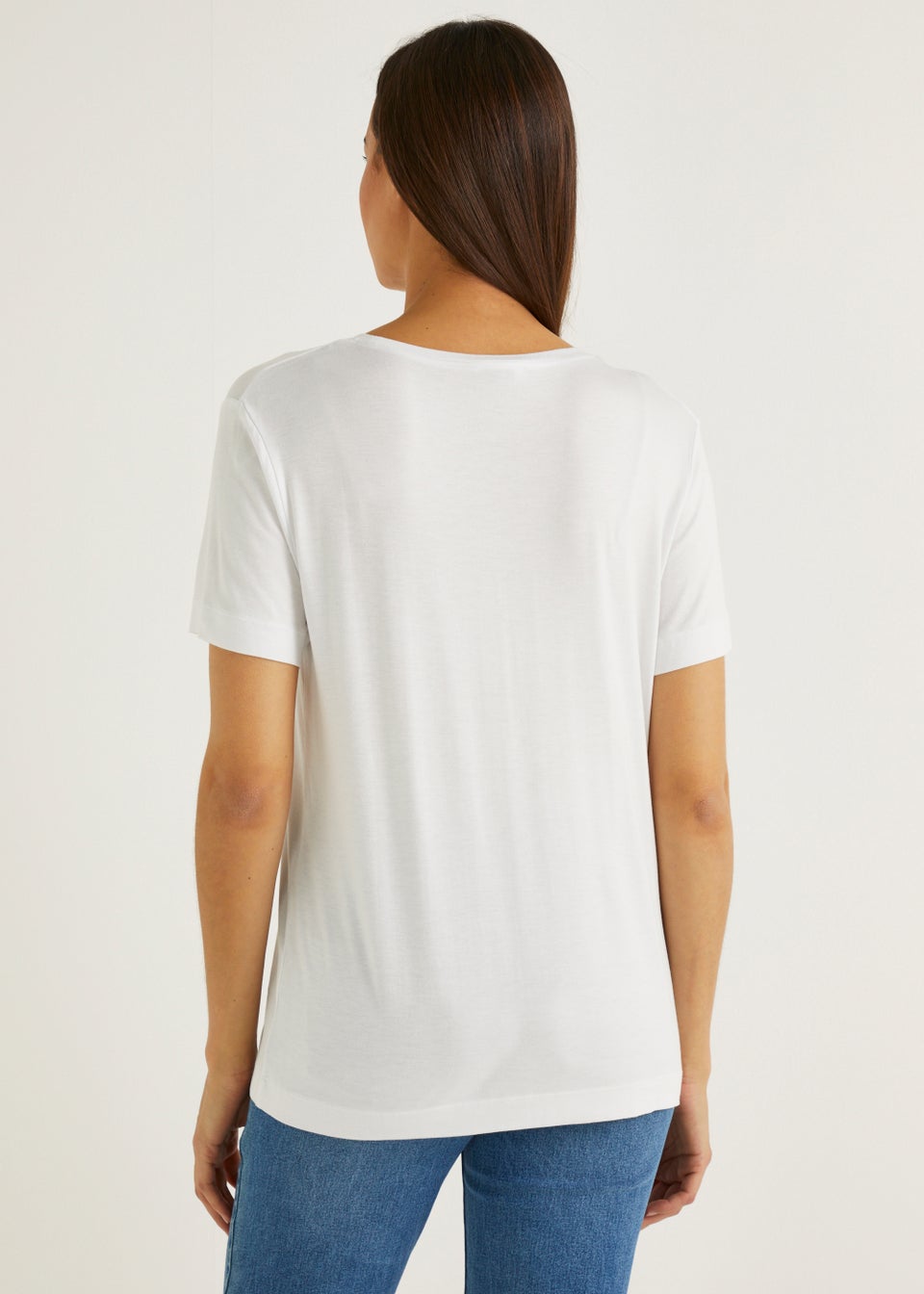 White Essential V-Neck T-Shirt