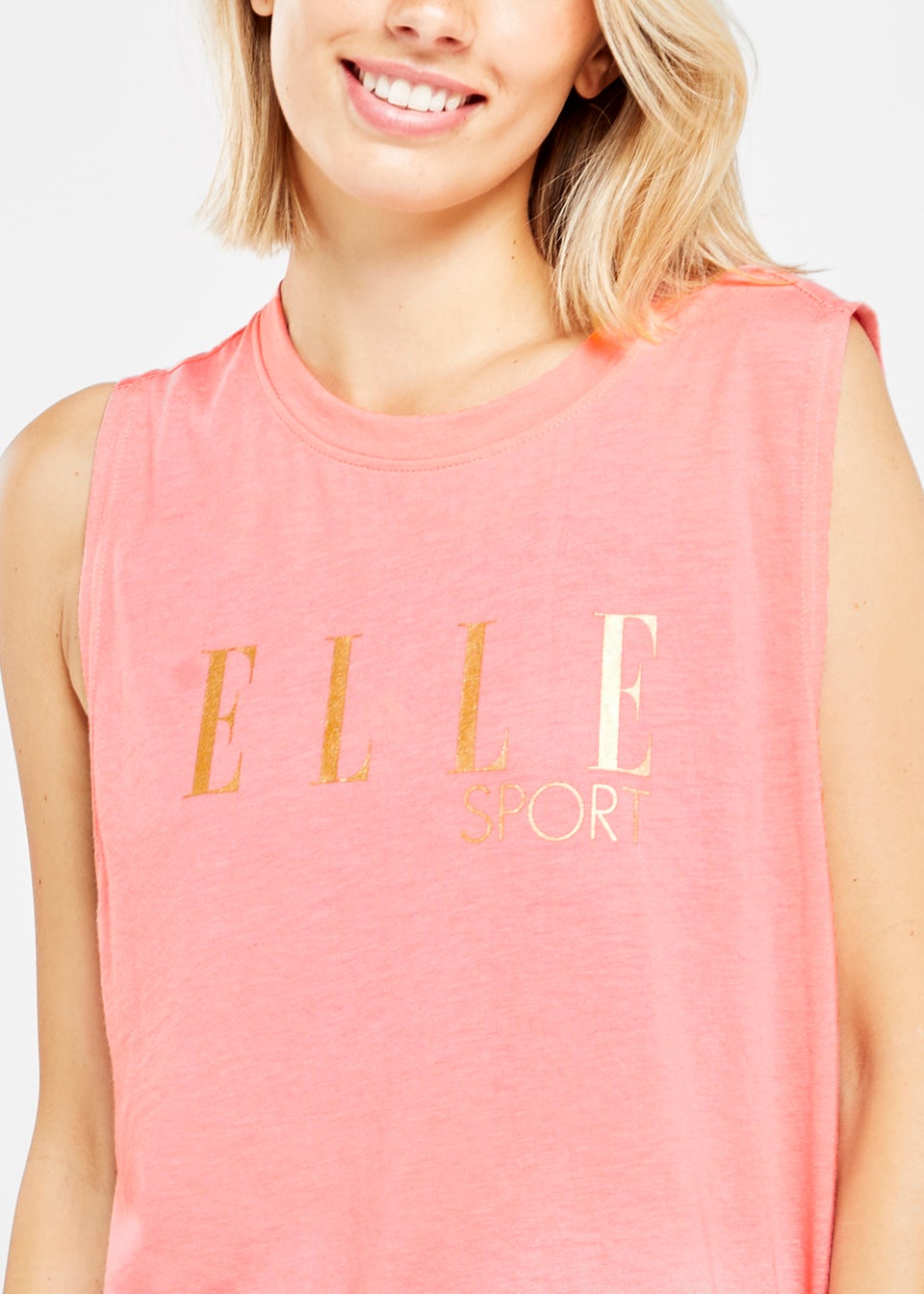Elle Sport Peach Soft Touch Tank Top