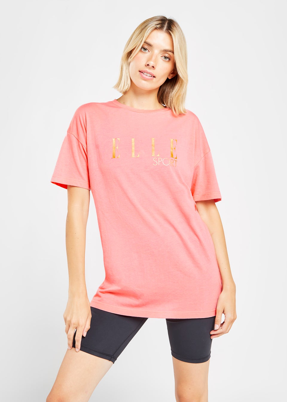 Elle Sport Peach Graphic T-Shirt