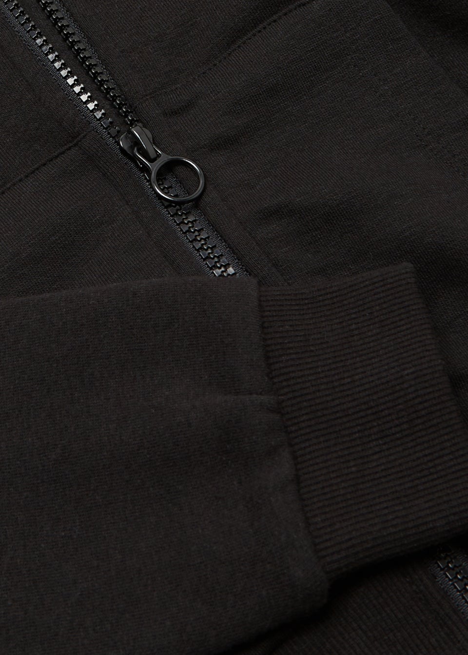 Girls Black Zip Up Hoodie (4-13yrs)