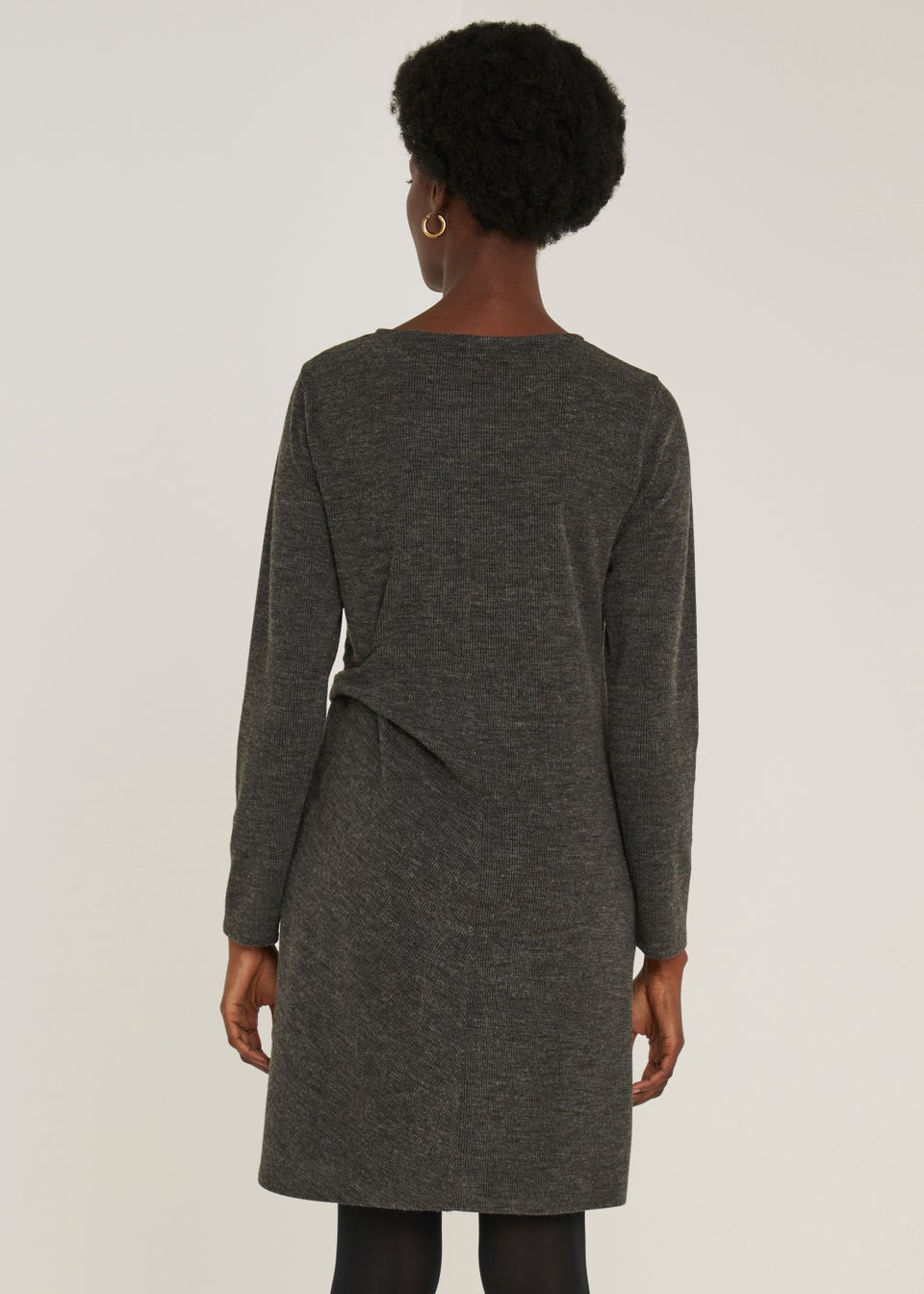 Grey Long Sleeve Jersey Dress