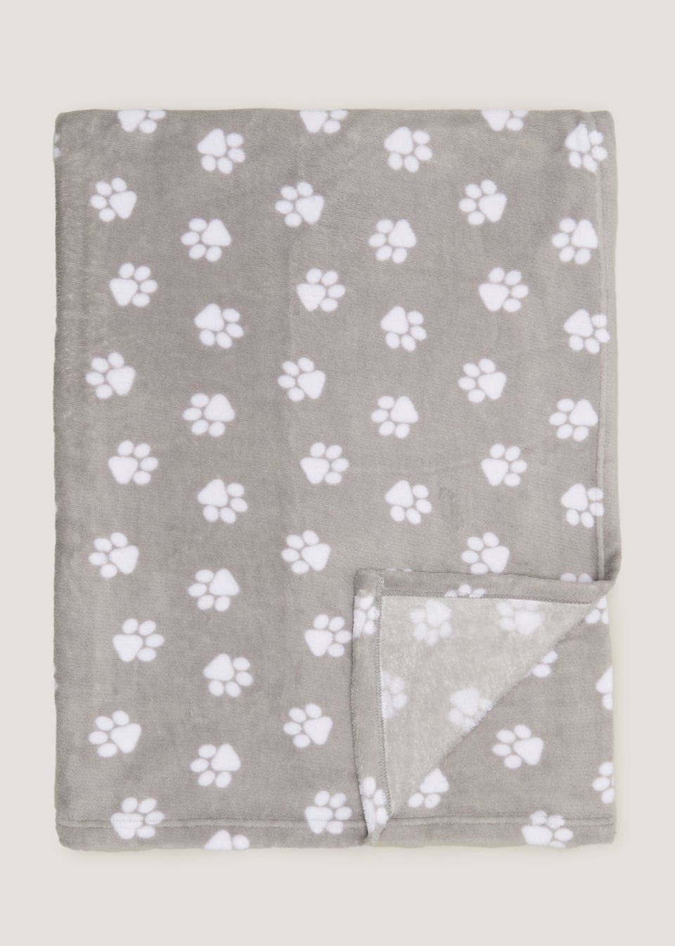Grey Paw Print Pet Fleece Blanket (130cm x 150cm)