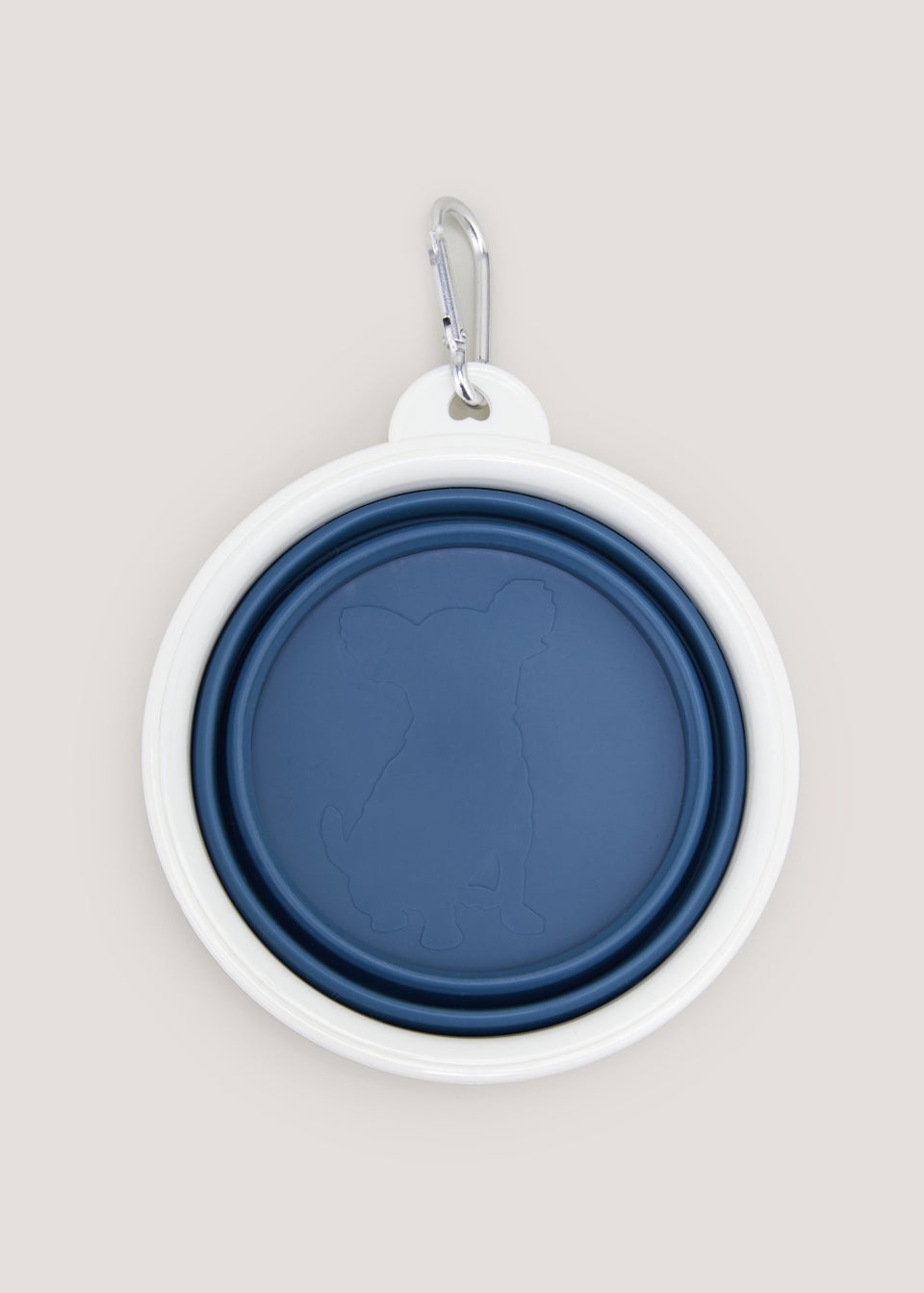 Blue Collapsible Pet Bowl (13cm) Matalan