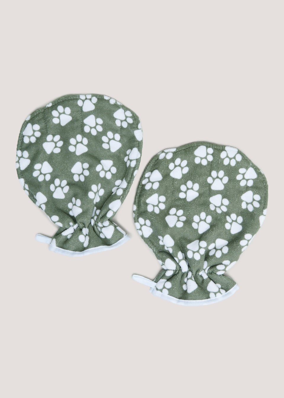2 Pack Green Pet Drying Mitts
