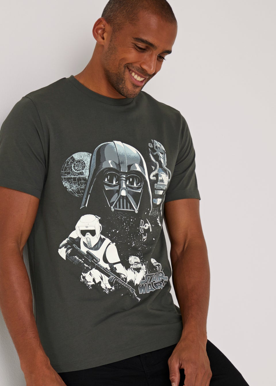 Grey star wars t shirt discount