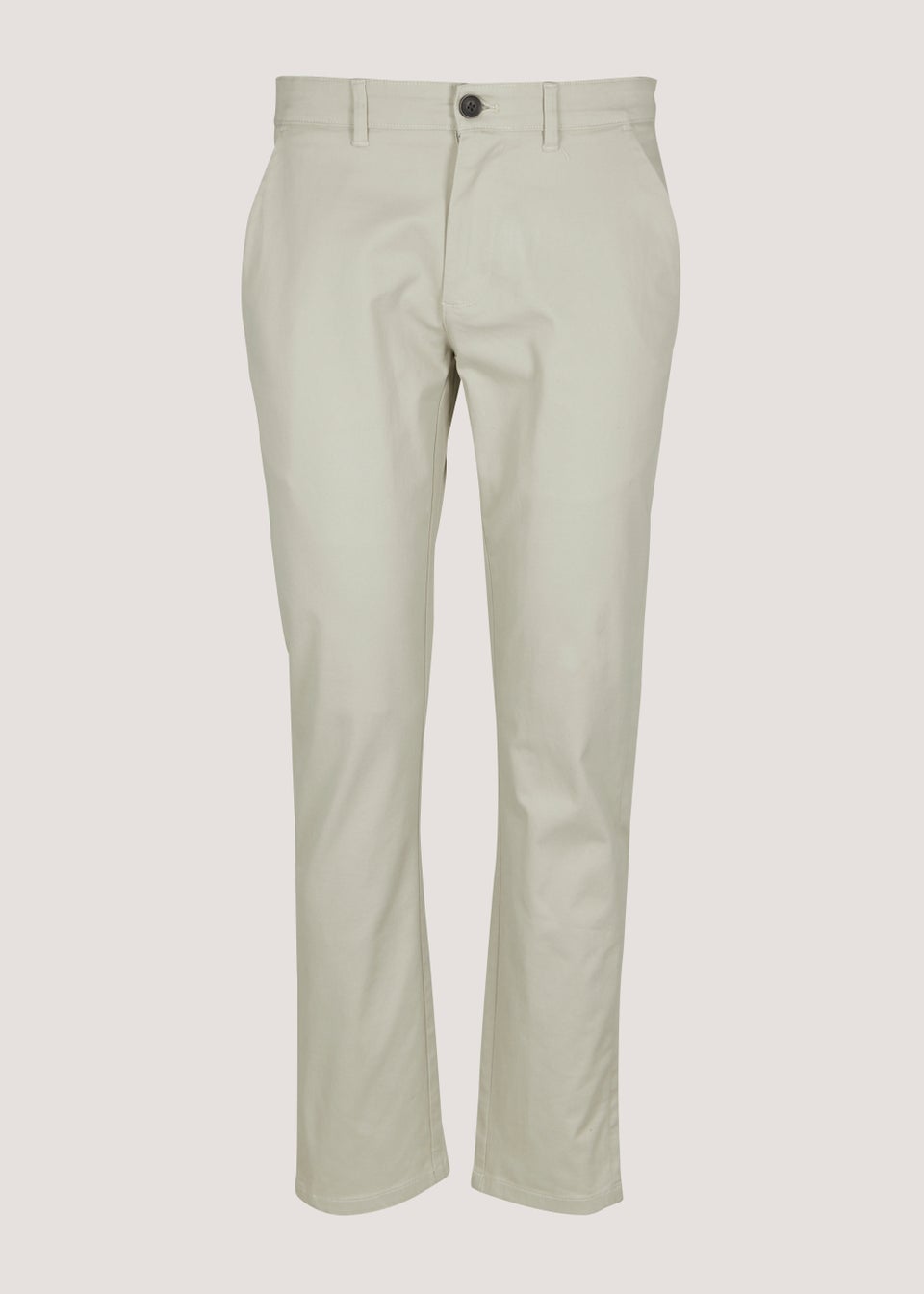 Beige Slim Fit Stretch Chinos