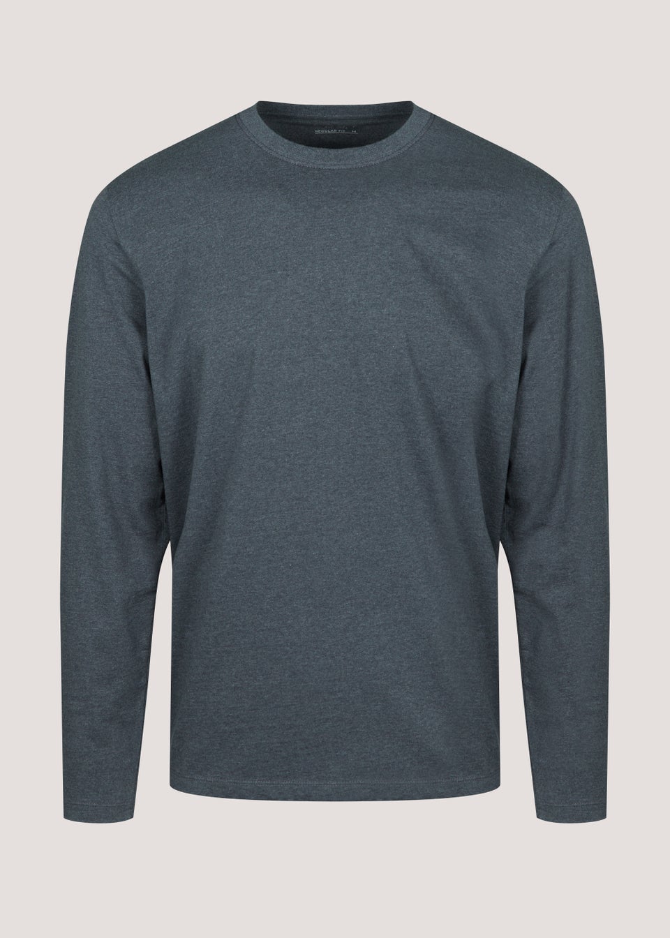 Grey Essential Long Sleeve Crew Neck T-Shirt
