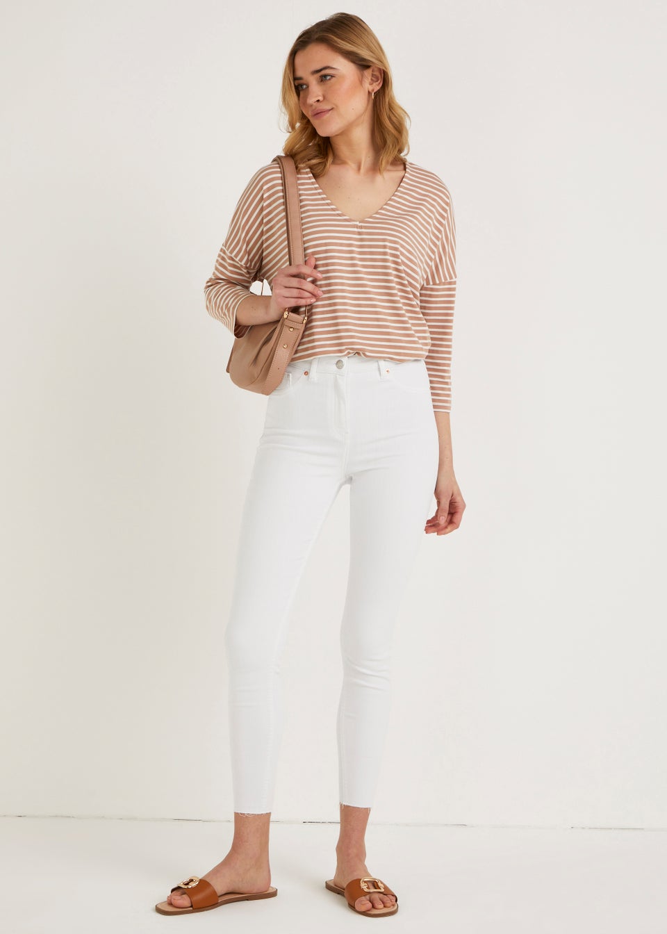 April White Ankle Grazer Super Skinny Jeans