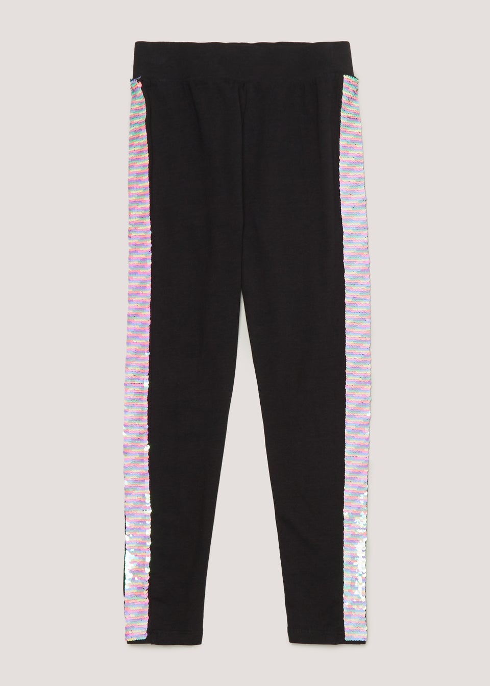 Girls Black Sequin Leggings 4 13yrs