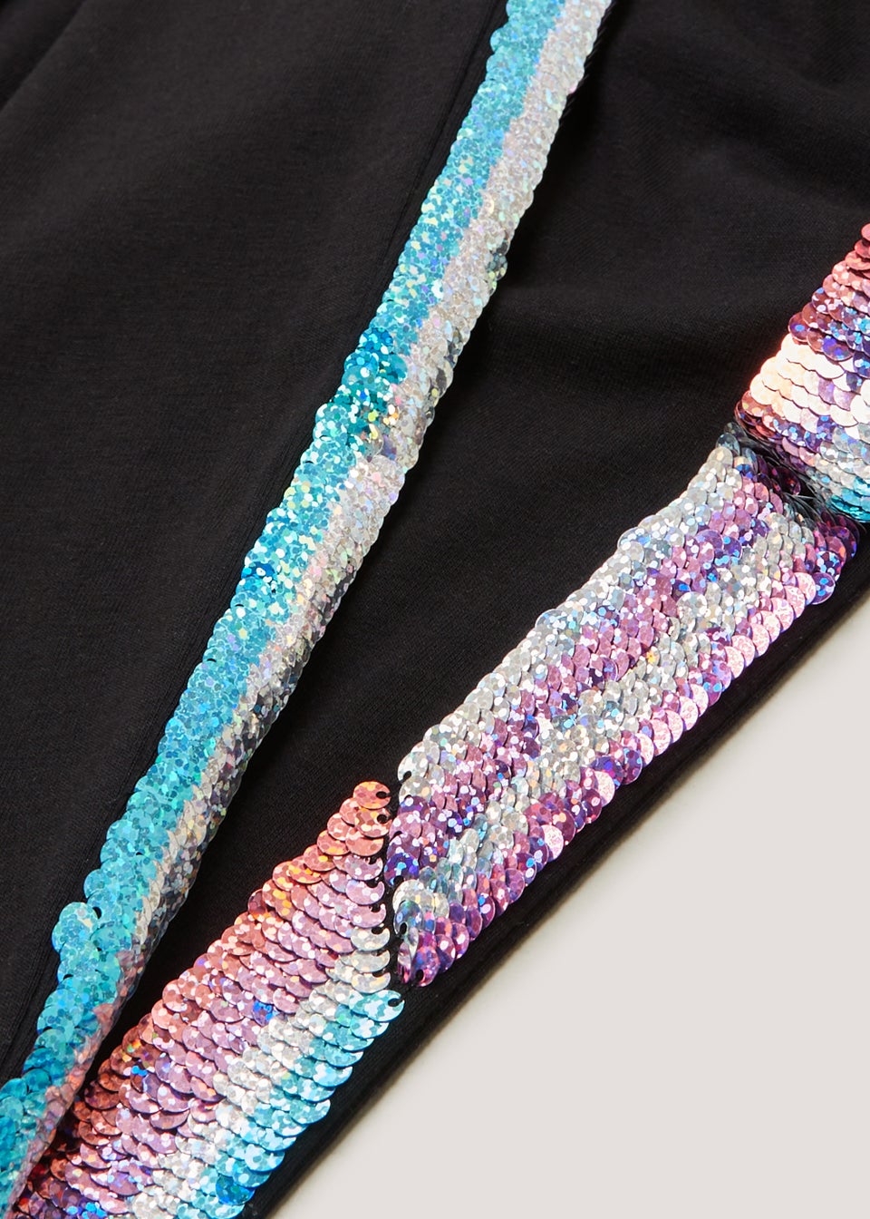 Black leggings with sequin stripe new arrivals