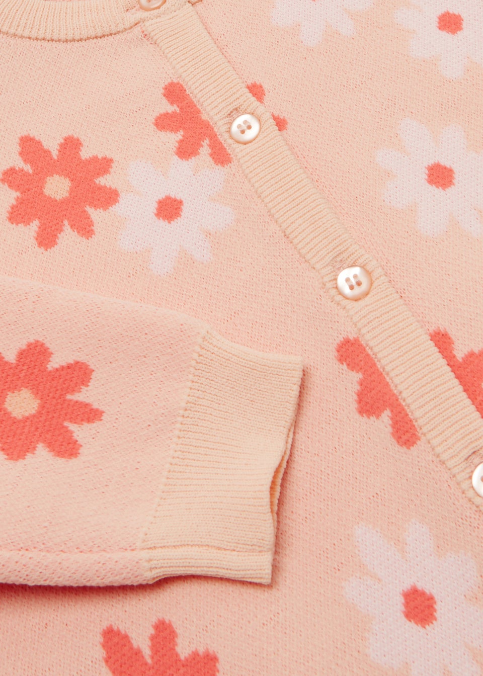 Girls Coral Floral Cardigan (9mths-6yrs)