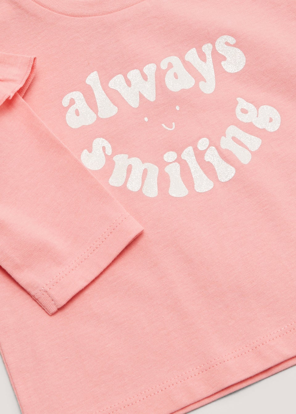 Baby Pink Smile Slogan T-Shirt (Newborn-23mths)