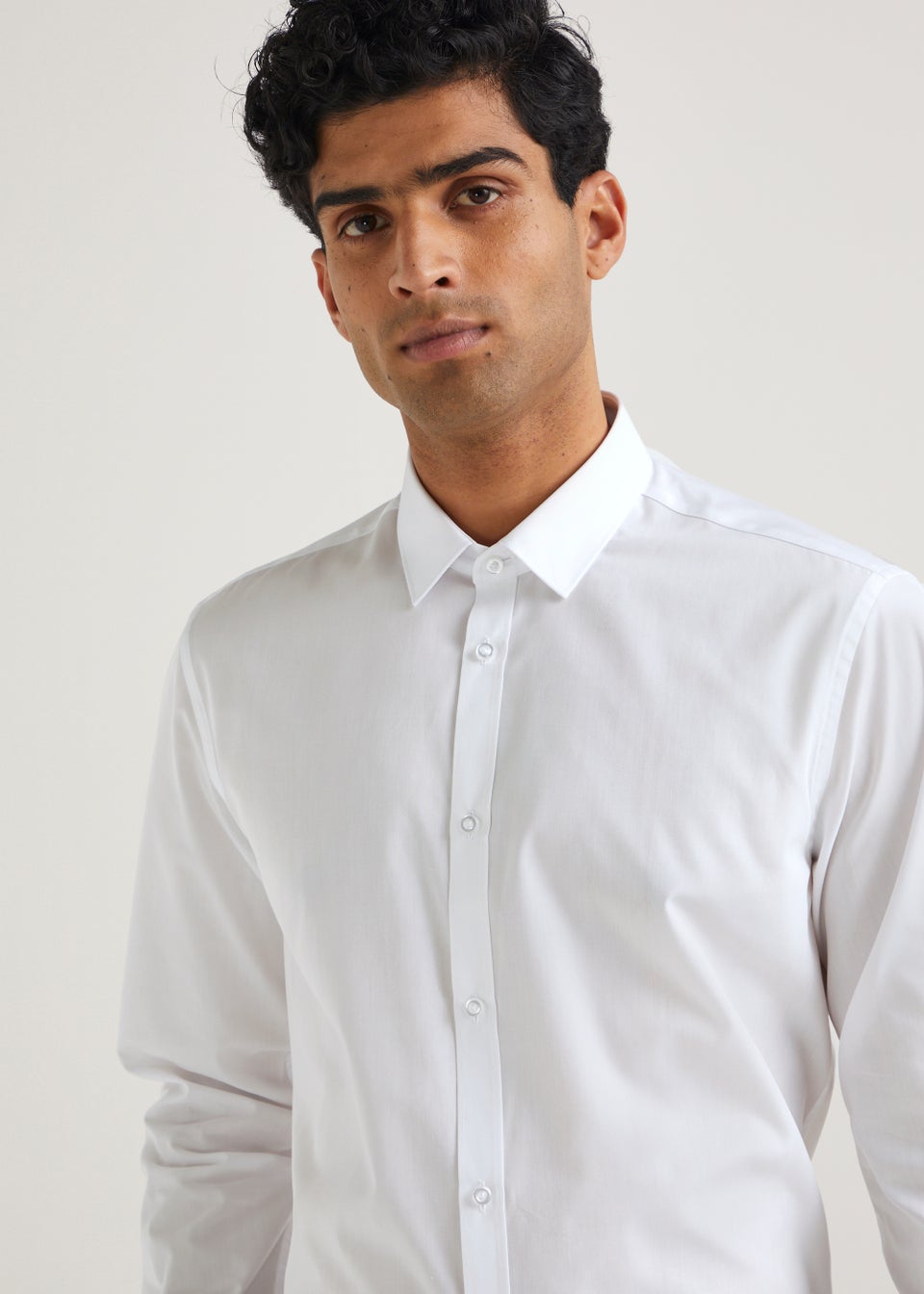 Taylor & Wright White Easy Care Slim Fit Shirt - Matalan