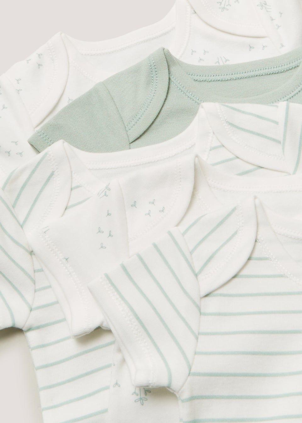 Baby 5 Pack Sage Bodysuits Newborn 23mths