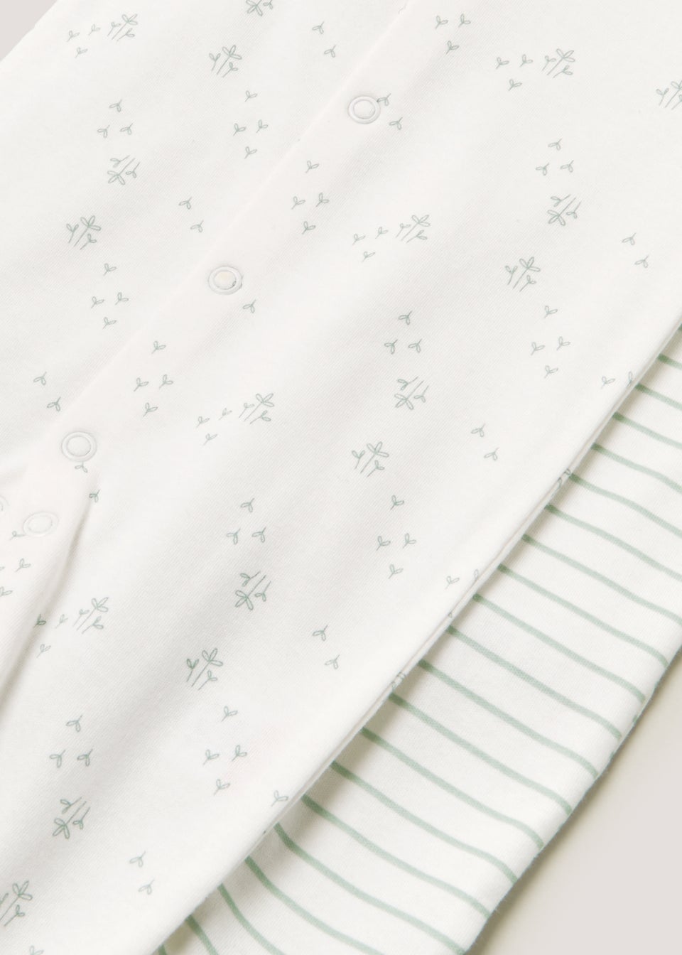 Baby 2 Pack Sage Sleepsuits (Newborn-23mths)