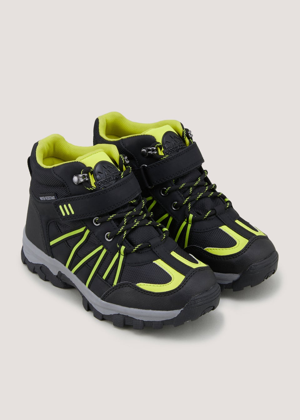 Boys Glacier Point Black Water Resistant Walking Boots (Younger 10-Older 6)