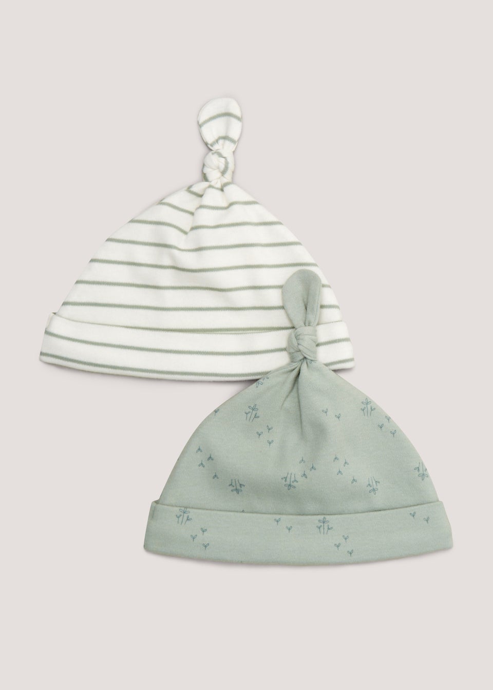 2 Pack Sage Baby Hats (Newborn-6mths)