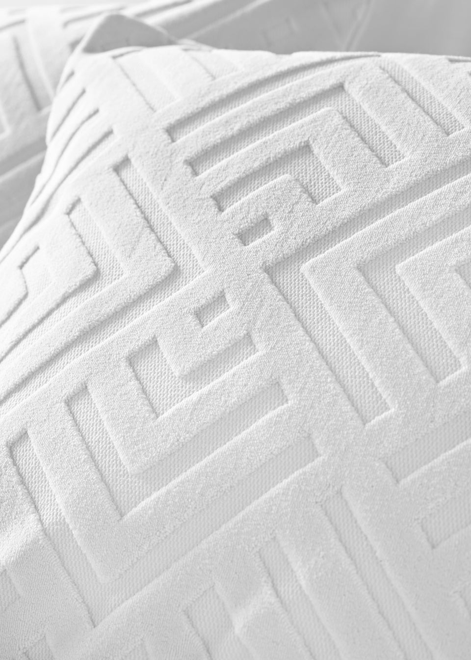 White Towelling Tufted Duvet Cover