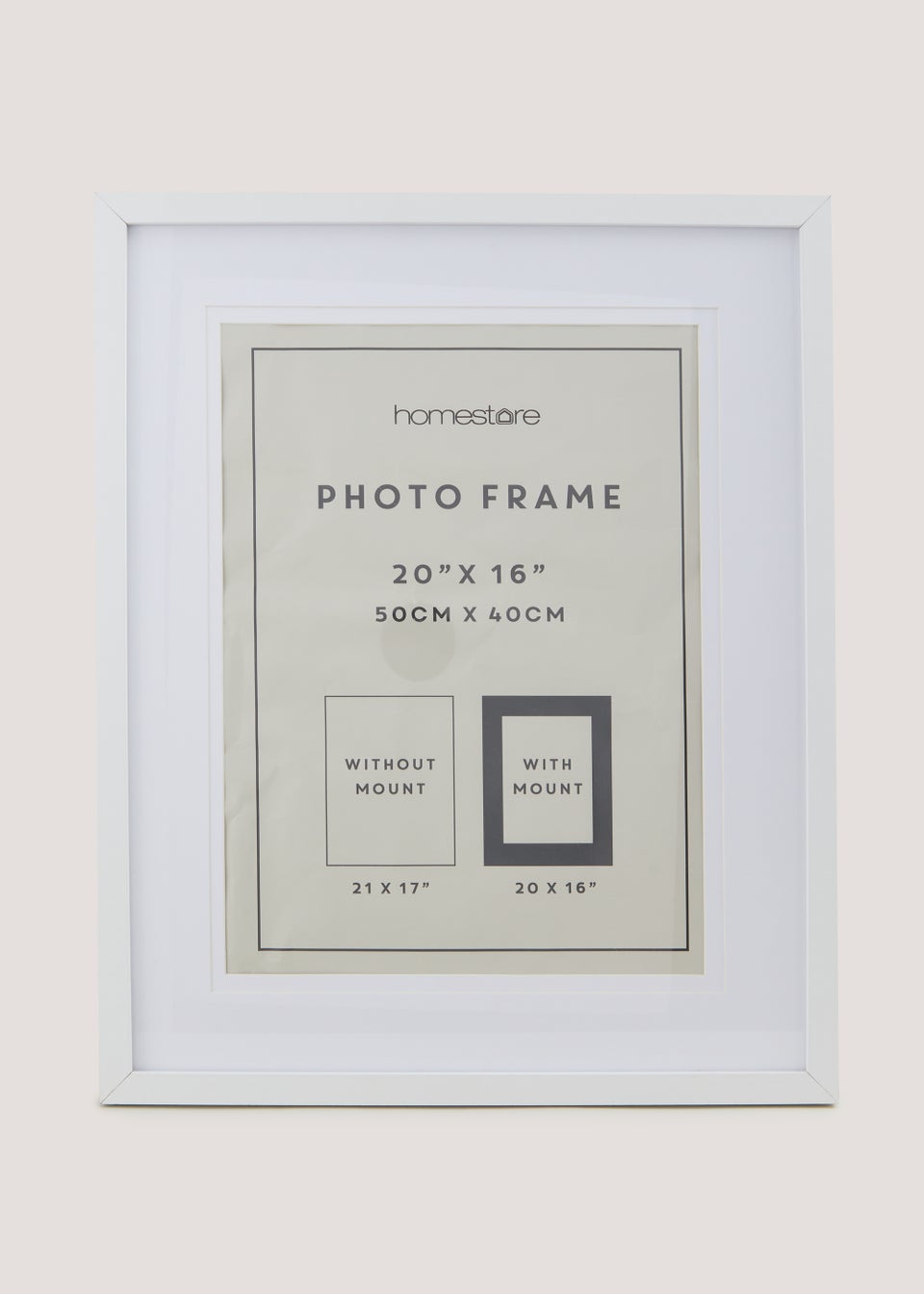 White Monochrome Photo Frame (40cm x 50cm)