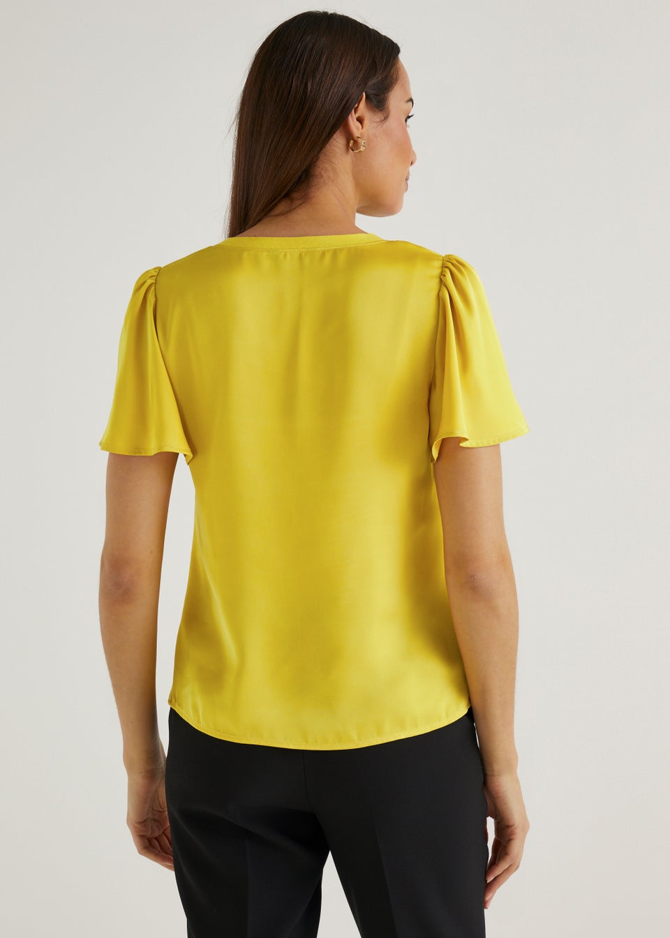 Et Vous Yellow Satin T-Shirt
