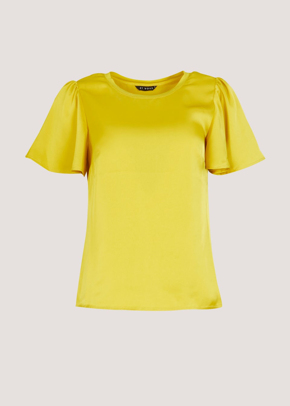 Et Vous Yellow Satin T-Shirt