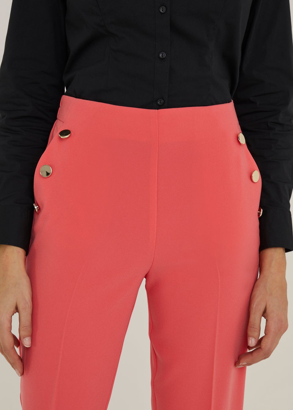 Et Vous Coral Button Suit Trousers
