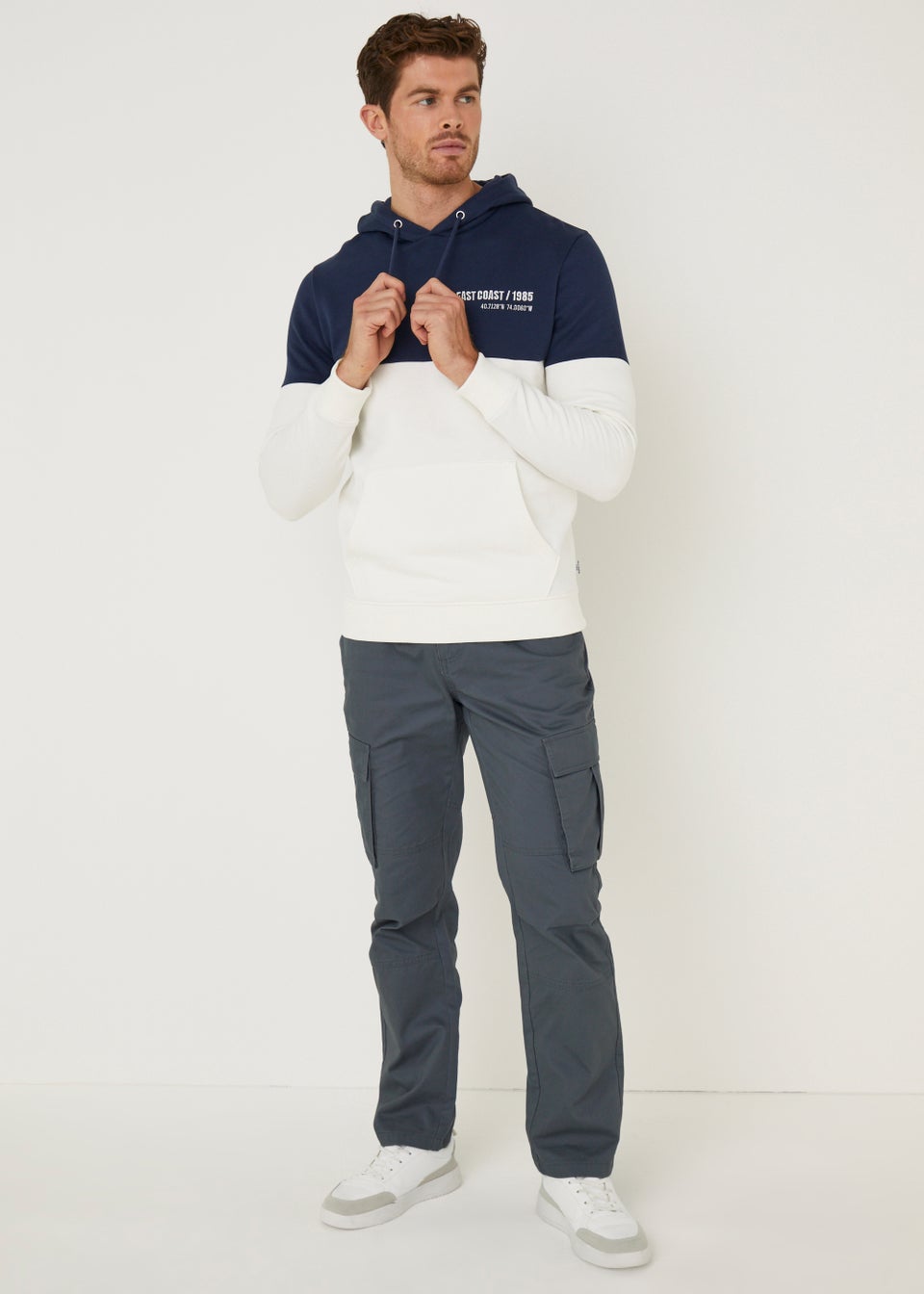 Navy & White East Coat Hoodie