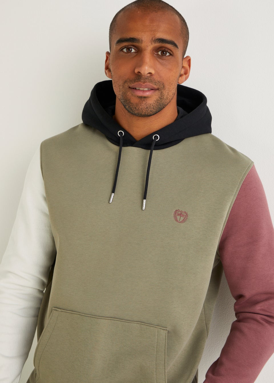Khaki Colour Contrast Hoodie