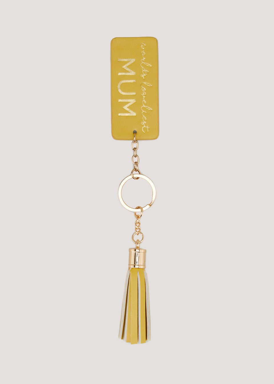 Yellow World's Loveliest Mum Keyring