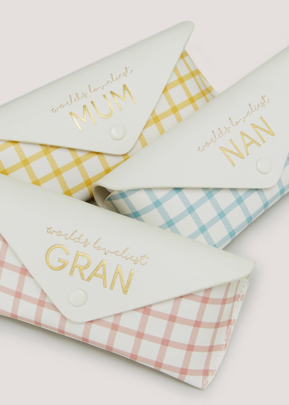 Pink Gingham Gran Glasses Case