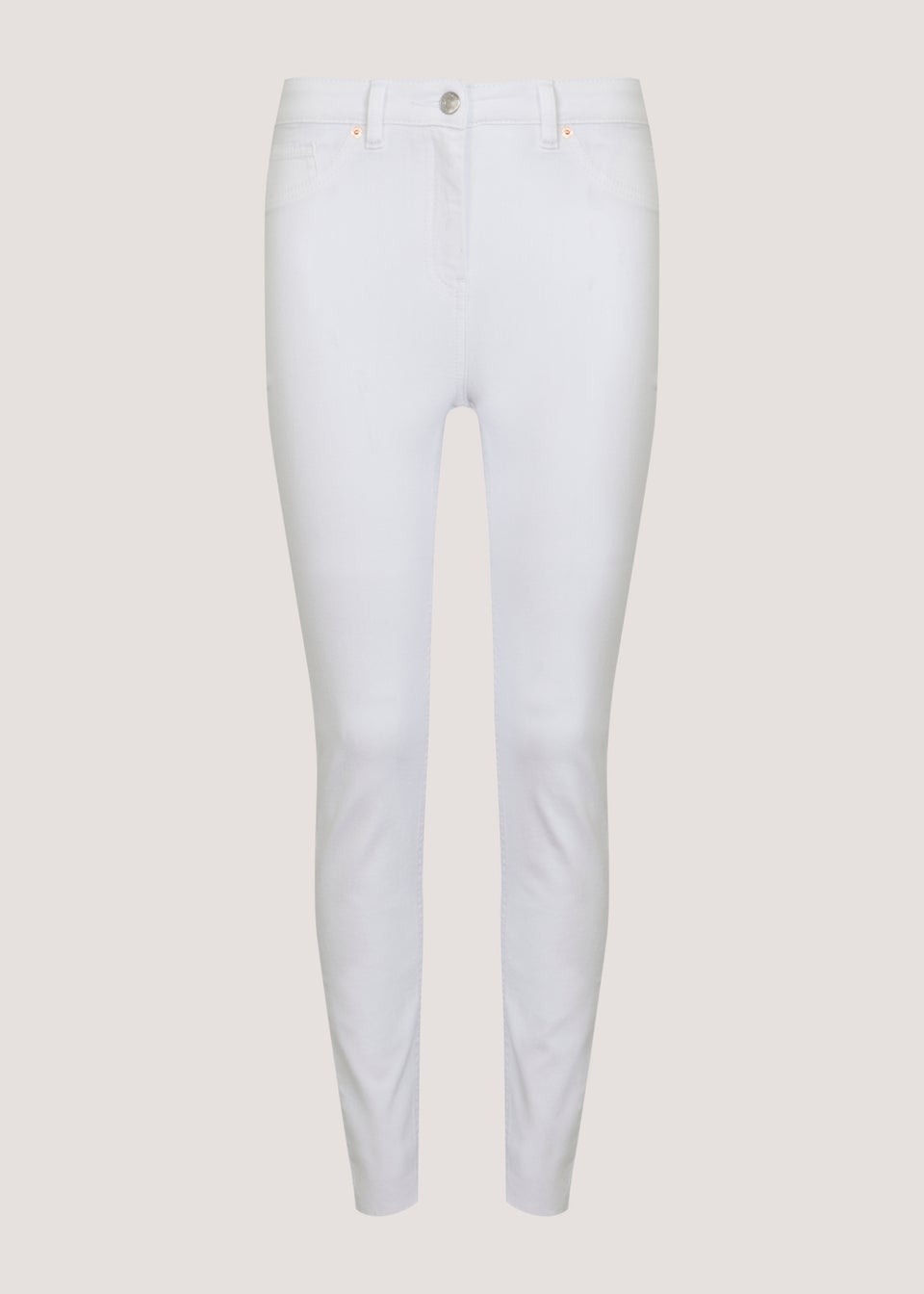 Papaya Petite April White Ankle Grazer Super Skinny Jeans