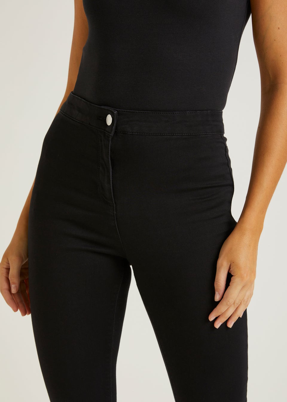 Papaya Petite Jessie Black High Waisted Jeans Matalan