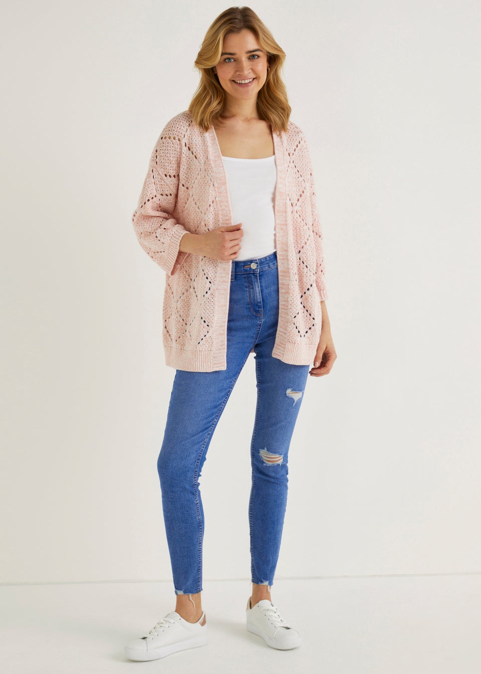 Pink Twist Stitch Cardigan Matalan