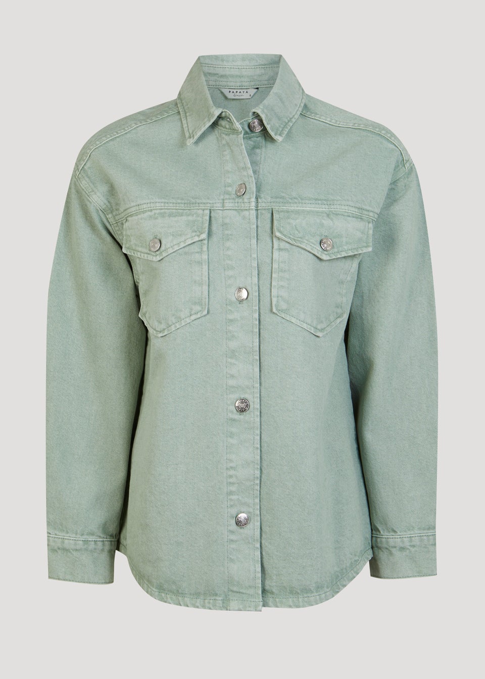 Green Denim Shacket