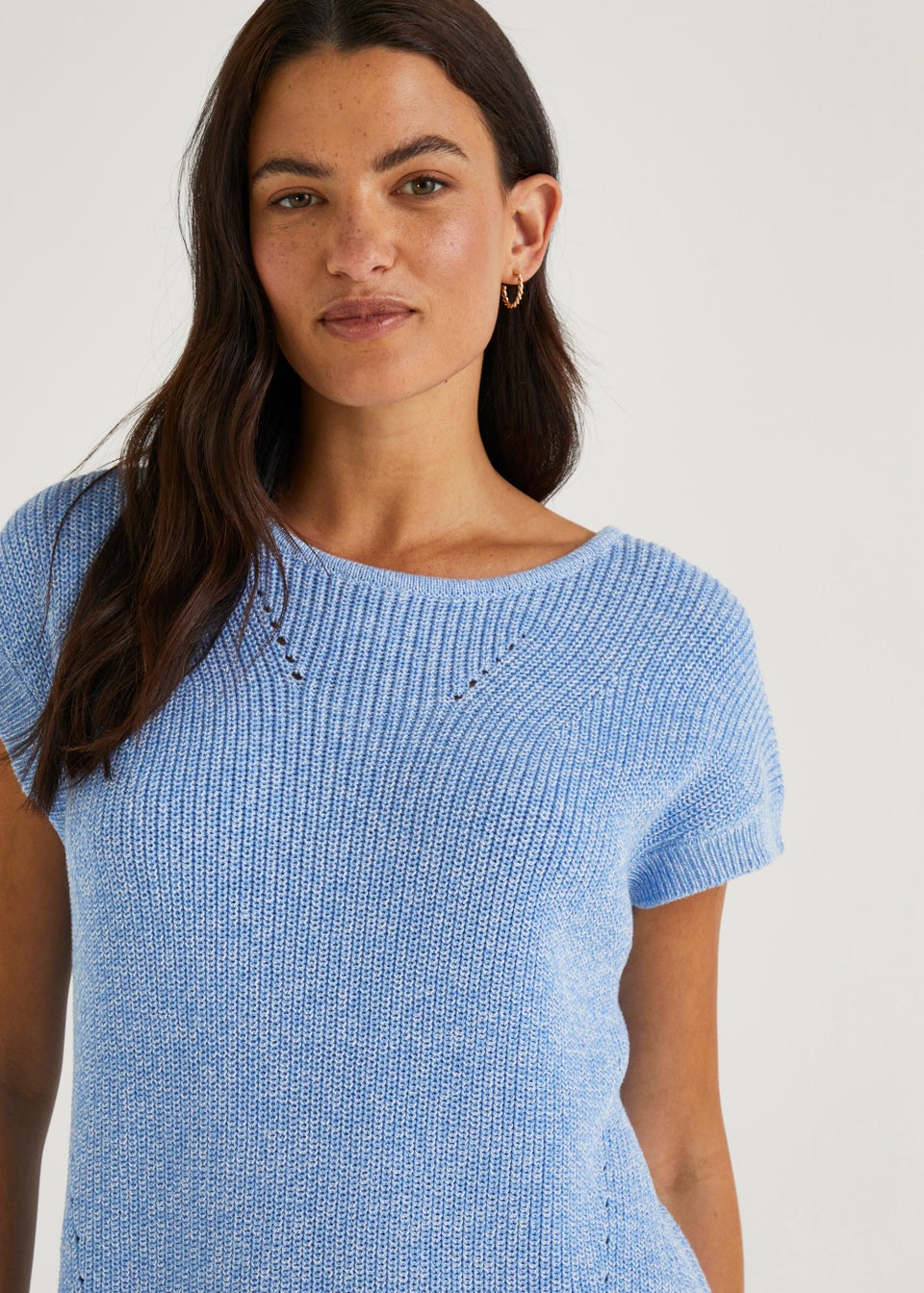 Blue Knitted Top