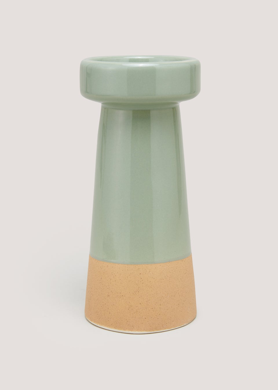 Green Ceramic Candle Holder (23cm x 10cm)