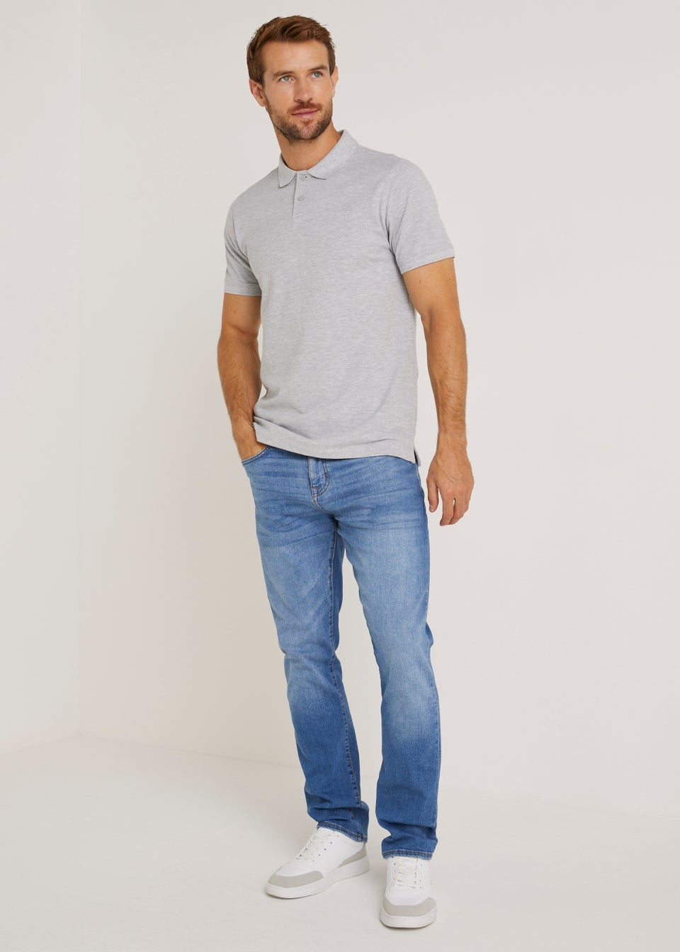 Grey Essential Polo Shirt - Matalan