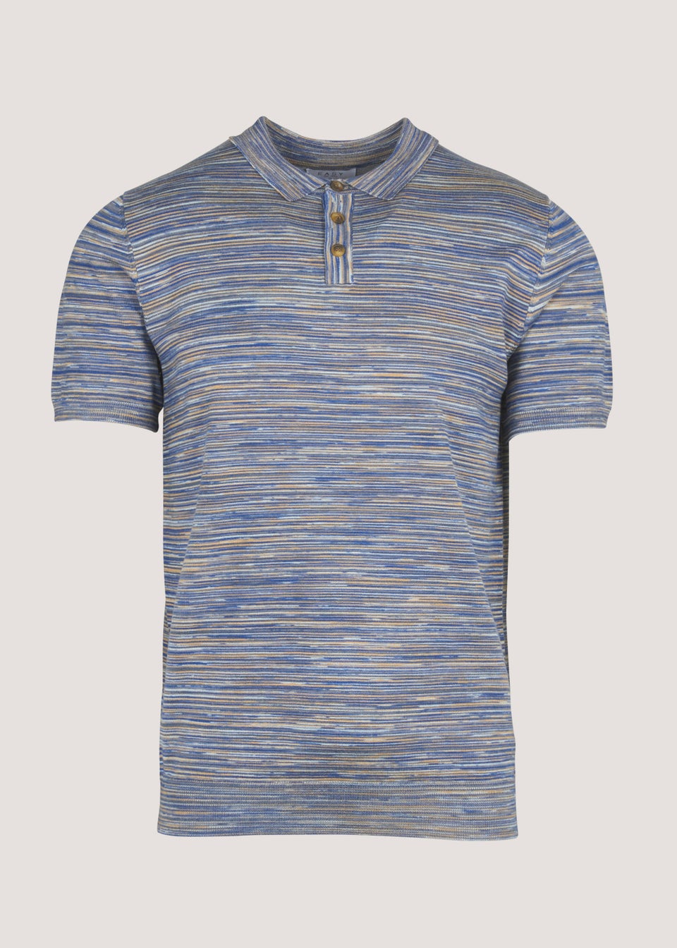 Blue Space Dye Polo Shirt
