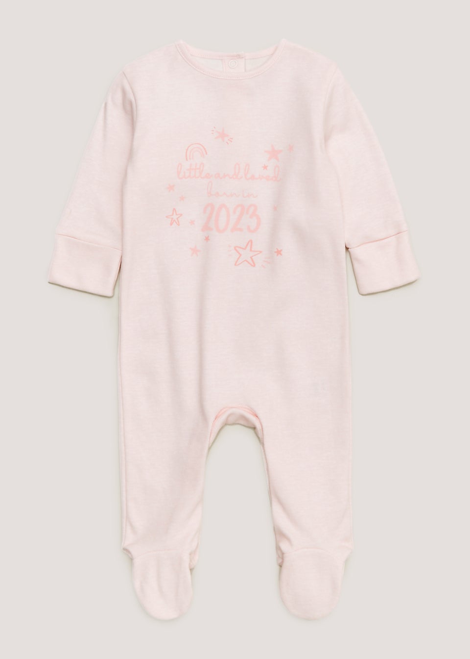 Baby Pink Born in 2023 Sleepsuit (Tiny Baby-18mths)