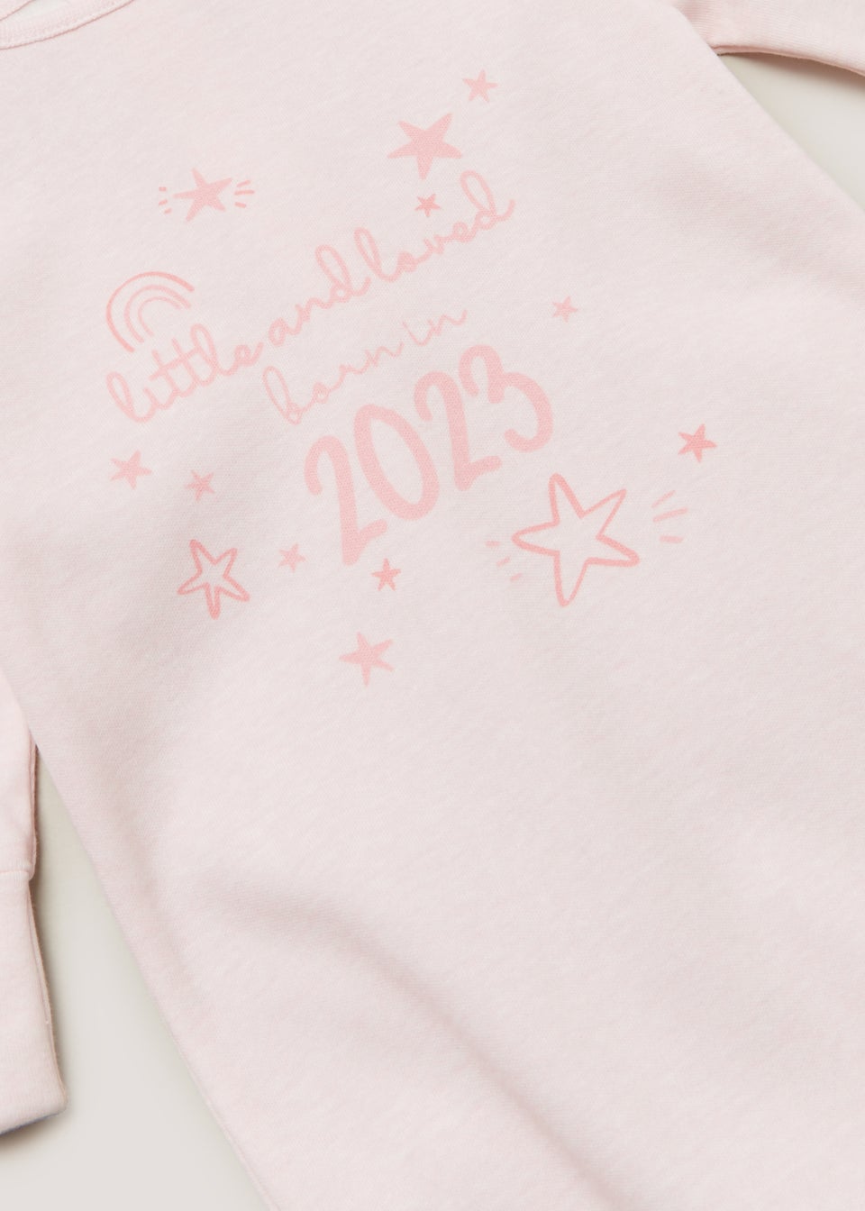 Baby Pink Born in 2023 Sleepsuit (Tiny Baby-18mths)